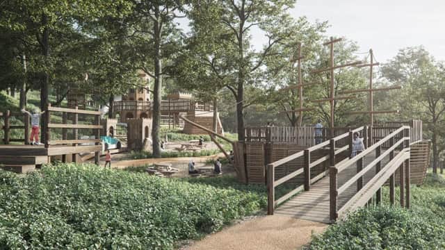 Belvoir Castle's new adventure playground - a computerised image of what it will look like