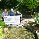 Lorraine Jenkins (Platform), Colin Failes (Middle Street Garden) and Kelly Rigley (Platform), during the donation