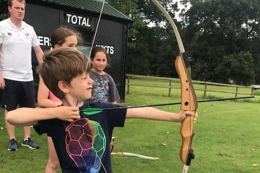 An archery session at a previous Belvoir Education & Sports Trust summer scheme