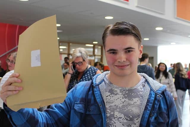 Aidan Kinghorn was pleased with his GCSE grades at John Ferneley College