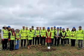The 'ground breaking' ceremony at the site of the £18M agri-tech centre at Brooksby college campus
