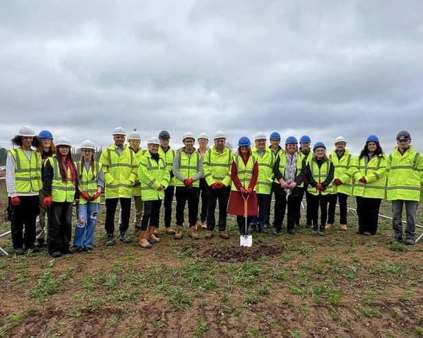 The 'ground breaking' ceremony at the site of the £18M agri-tech centre at Brooksby college campus