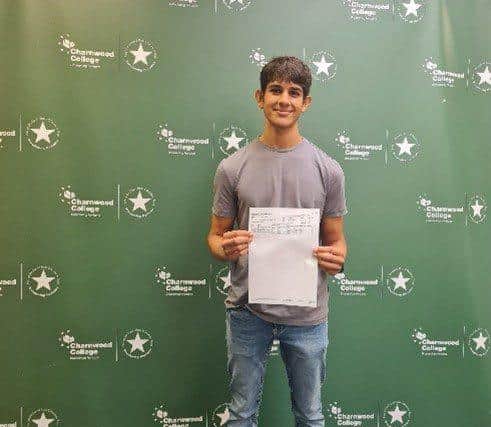Ethan Parmer collects his brilliant A level results