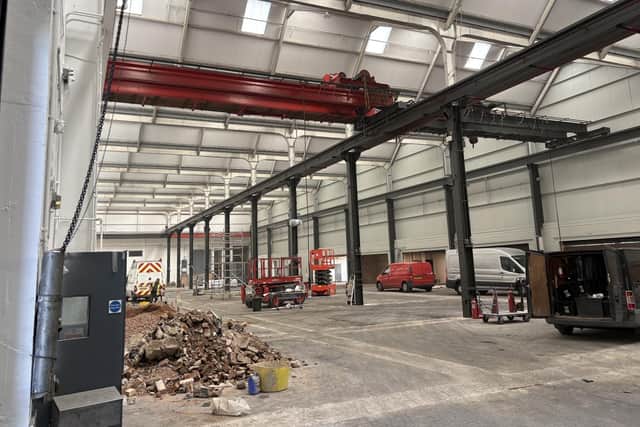 The vacant Pera workshop which is being transformed into Padel courts and other facilities