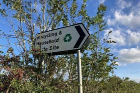 A sign to the Somerby waste and recycling site, which could soon close permanently