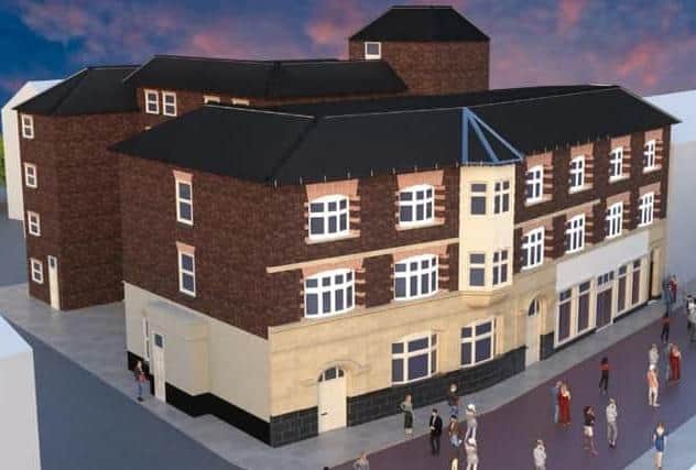 An artist's impression of the planned residential and retail conversion of The King's Head at Melton Mowbray