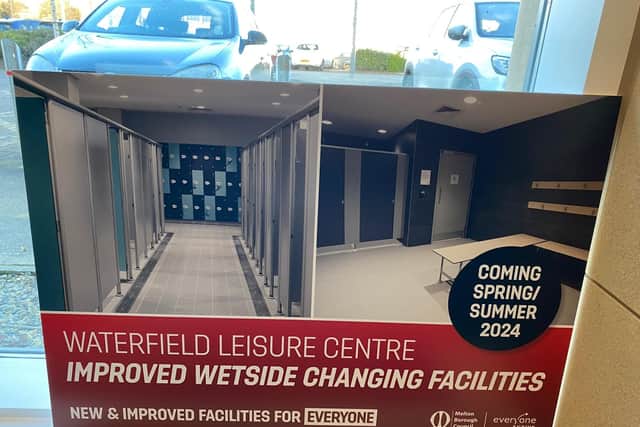 A graphic showing what the new swimming changing facilities will look like at Waterfield Leisure Centre