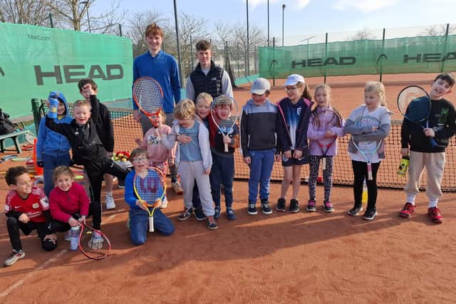 Youngsters at Melton Tennis Club's Saturday session.