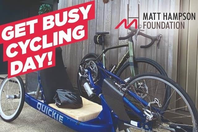 A cycling fundraiser for the Matt Hampson Foundation takes place at Burrough on Saturday