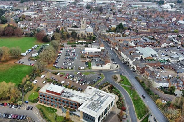One of the spectacular aerial views of Melton in the new documentary in the town