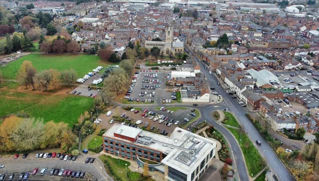 One of the spectacular aerial views of Melton in the new documentary in the town