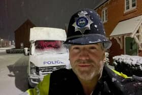 A police officer in North-West Leicestershire, which was one of the worst hit parts of the county during Storm Goretti