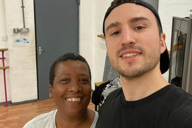 Cynthia Mack with her professional dance partner, Granger Wittering