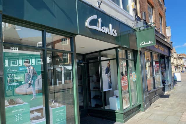 The Clarks shoe shop in Melton Mowbray which has ceased trading