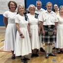 The Waltham Scottish Country dancers who performed a seven-couple dance, The Kelpies of Loch Coruisk, at the East Midlands Festival