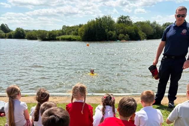 The water safety event for Asfordby schoolchildren at Frisby Lakes