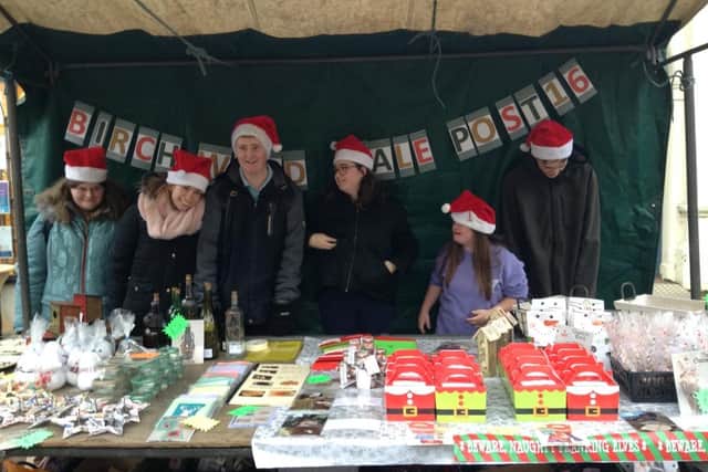 Birch Wood Vale Post 16 students sell their festive gifts made from recycled items