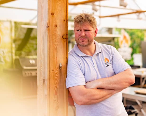 Former Test cricket star Matthew Hoggard pictured at his barbecue school