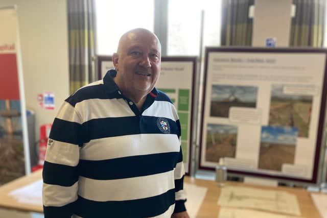 County councillor Ozzy O'Shea at today's bypass contractor event