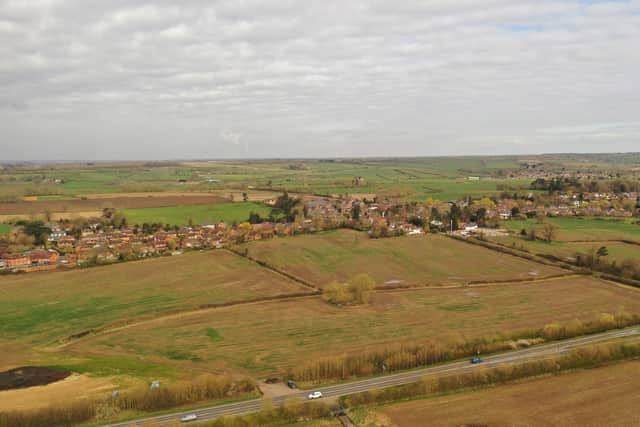 The site earmarked for new homes at Rearsby