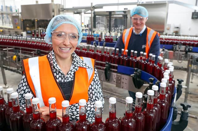 Peveral Manners and Kate Quilton from Channel 4’s Food Unwrapped film at Belvoir Farm
