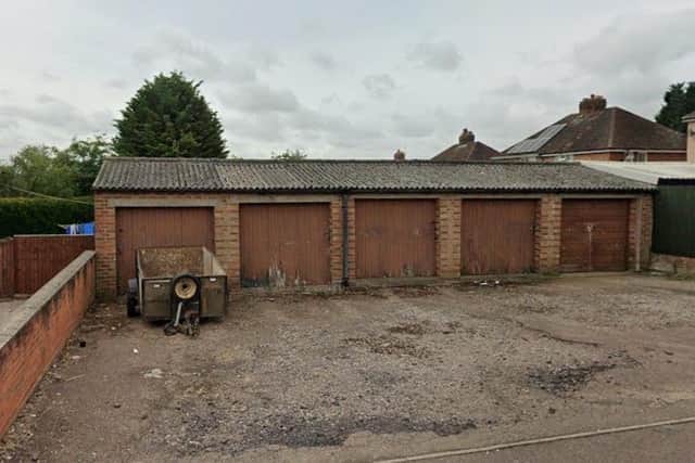 Council garages on Staveley Road, Melton Mowbray Image: Google StreetView