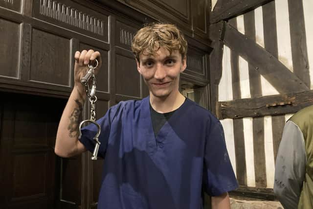 Andrew Vigor-Mungovin playing the role of the notorious William Brown (aka Peppermint Billy) at Friday 'retrial' of the infamous Melton Mowbray murder case from 1856