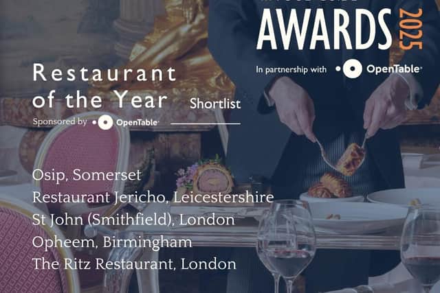 The shortlisted businesses for restaurant of the year at The Good Food Guide Awards 2025