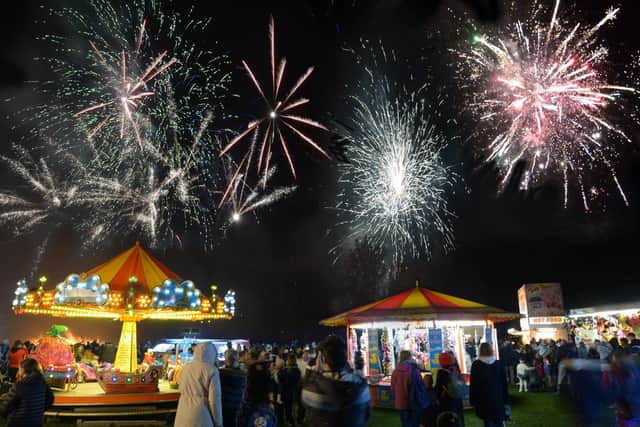 The fireworks at a previous town estate bonfire night