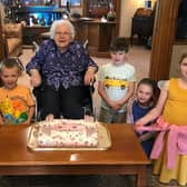 Joan Barnes celebrates her 100th birthday on Sunday with her youngest great-grandchildren