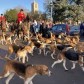 The Belvoir Hunt meets in Melton for the annual New Year traditional event
