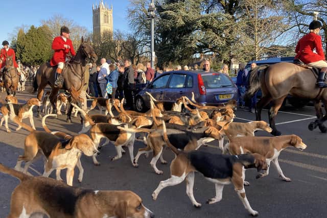 The Belvoir Hunt meets in Melton for the annual New Year traditional event