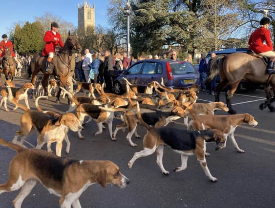 The Belvoir Hunt meets in Melton for the annual New Year traditional event