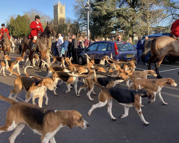 The Belvoir Hunt meets in Melton for the annual New Year traditional event