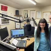 Station manager Christine Slomkowska and presenter Patrick McCracken in the studio at 103 The Eye
PHOTO GEORGE ICKE