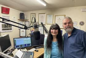 Station manager Christine Slomkowska and presenter Patrick McCracken in the studio at 103 The Eye
PHOTO GEORGE ICKE