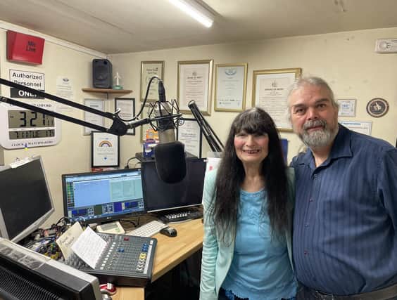 Station manager Christine Slomkowska and presenter Patrick McCracken in the studio at 103 The Eye
PHOTO GEORGE ICKE