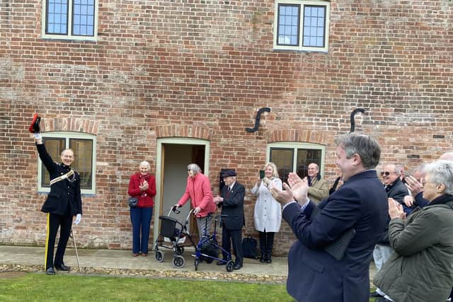 The High Sheriff of Leicestershire declares the new Melton almshouses open