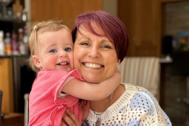 Mandy Gundle with her two-year-old grand-daughter, Willow Seagrave