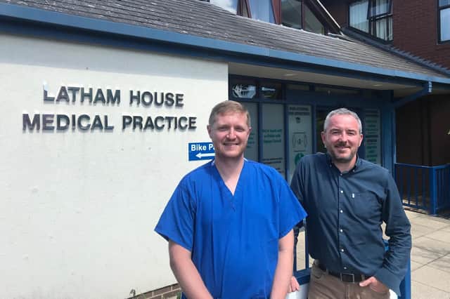 New executive manager Paul Crosbie (right) with newly-elected CEO Dr Matthew Riley at Latham House Medical Practice in Melton