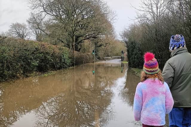 Flooding near Asfordby this month