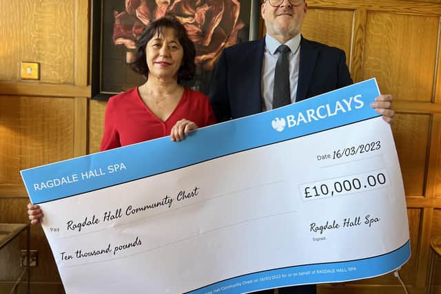 Ragdale Hall Spa managing director, Hugh Wilson, launches The Ragdale Hall Spa Community Chest funding scheme