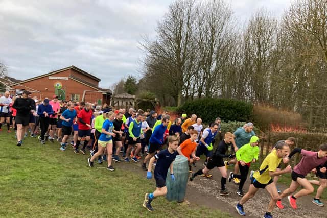 The start of Saturday's Melton Parkrun in the town's country park