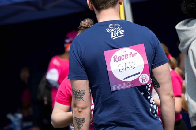 Race for Life back sign