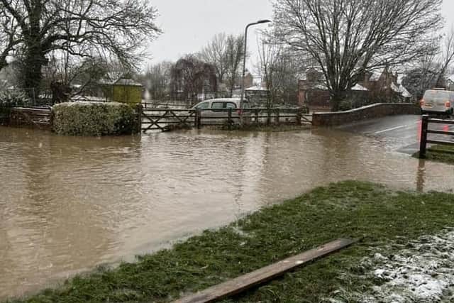 Heavy floods in Twyford yesterday IMAGE Emily Norwell