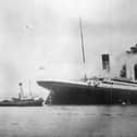 The White Star liner 'Titanic', which sank on its maiden voyage to America in 1912, pictured here on trials in Belfast Lough.  (Photo by Topical Press Agency/Getty Images)
