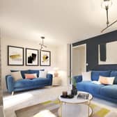 A living room at a typical Platform Home Ownership property