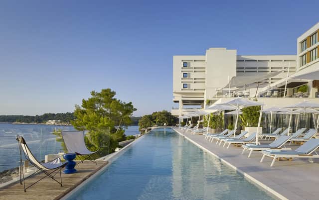 The seawater infinity pool at the Radisson Collection Grand Hotel Brioni Pula (photo: Matthew Shaw)