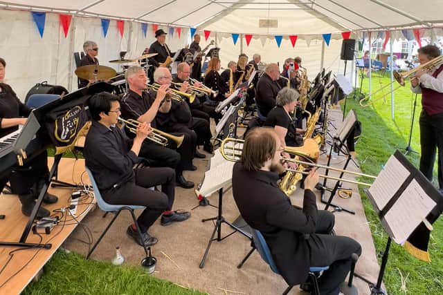Belvoir Big Band entertains at Harby's Coronation picnic