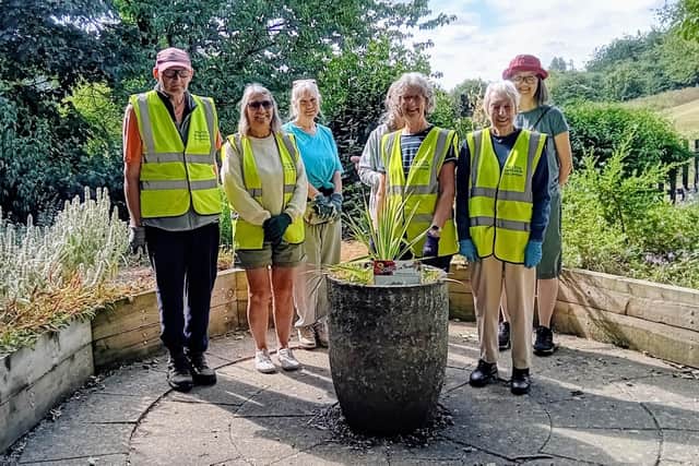 Melton In Bloom volunteers working in the Sensory Garden at Melton Country Park